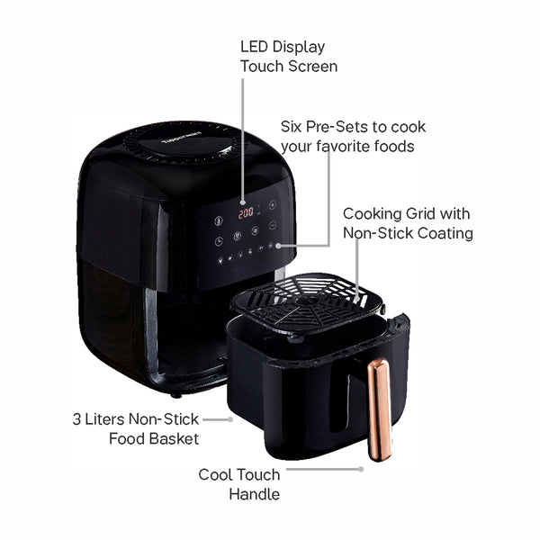 AIR FRYER-BLACK (Delayed delivery of 1 week)