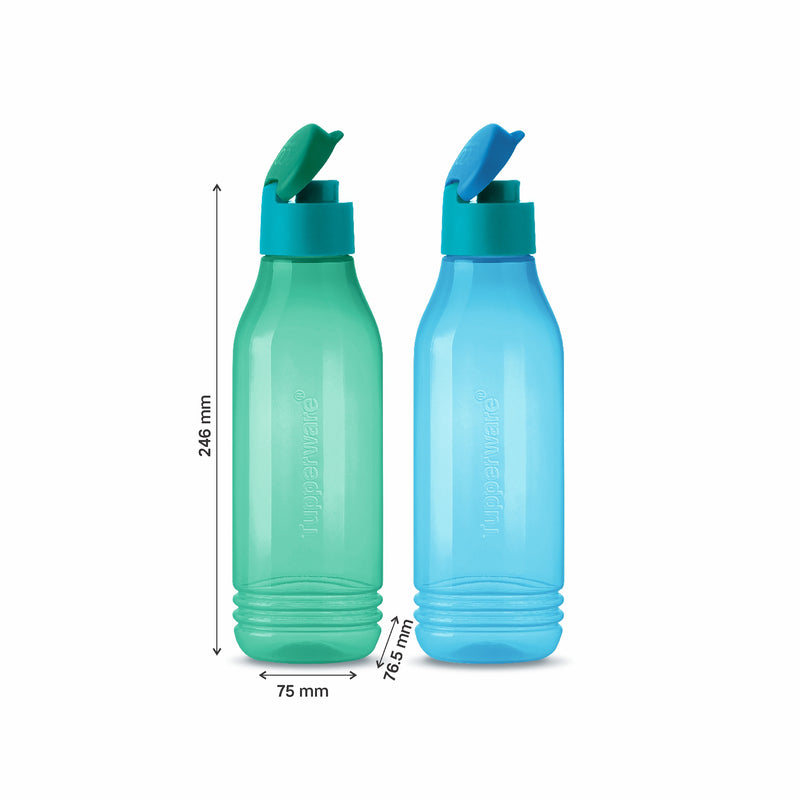 Tupperware Plastic Triangular Water Bottles, 750 ml, (Set of 2)