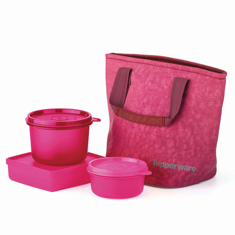 Tupperware Bag n Go Lunch Pink Stylish Lunch Set Tupperware India Pvt Ltd