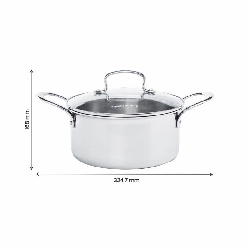 Trayam Casserole 3.1 Ltr With Glass Cover Lid