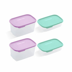 One Touch Fresh RECTANGLE 2.85L (PURPLE) + 1.3L MINT (Set of 2 each)