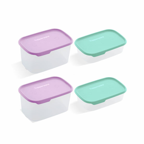 One Touch Fresh RECTANGLE 2.85L (PURPLE) + 1.3L MINT (Set of 2 each)