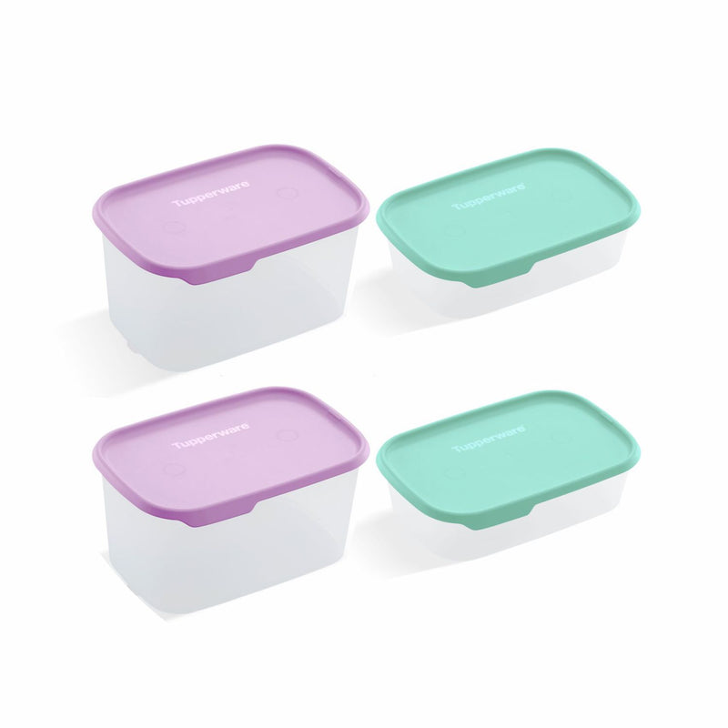 One Touch Fresh RECTANGLE 2.85L (PURPLE) + 1.3L MINT (Set of 2 each)