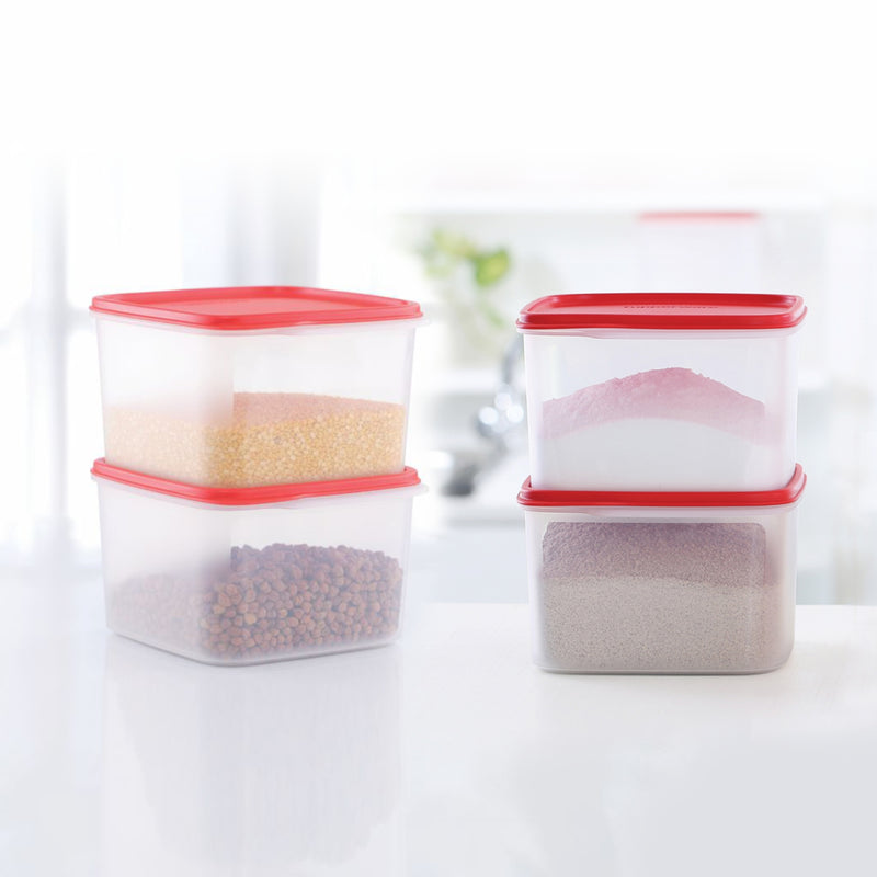 Tupperware Smart Storer # 2 (Set of 4) Chilli Seal