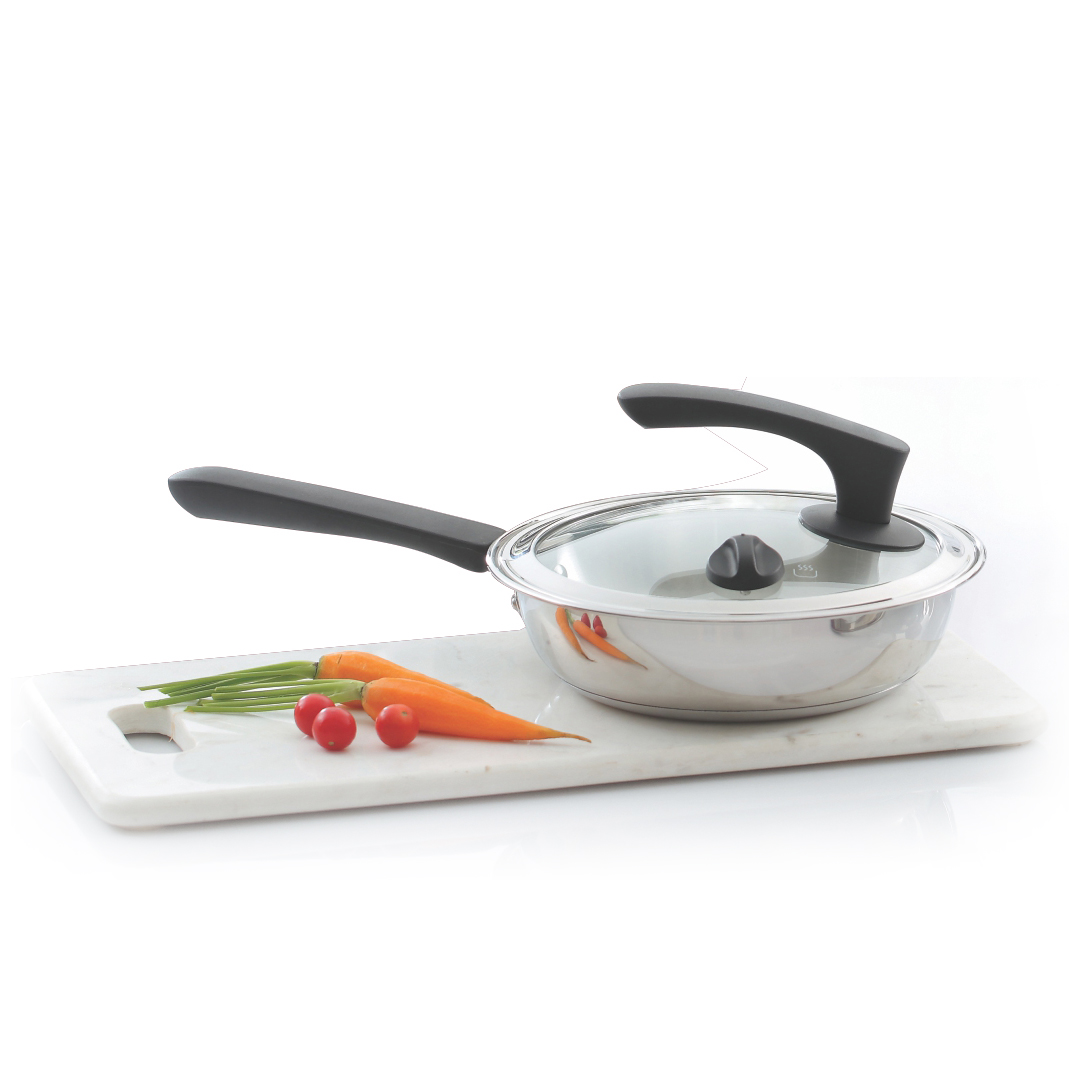 Tupperware Inspire Chef Cookware Sauce Pan 2 ltr (Silver, Black