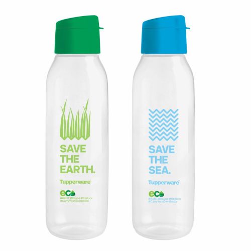 Round 500ml Fliptop Bottle Cool n Chic, Save Earth Save Sea 2pc