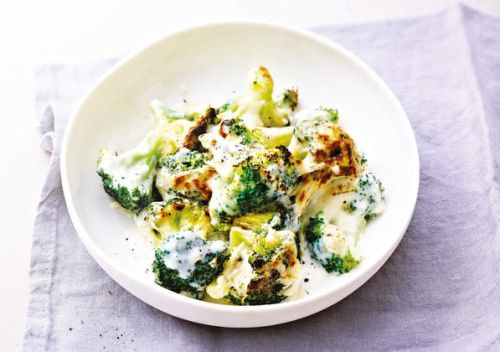 Roasted Broccoli and Parmesan Cream Gratin