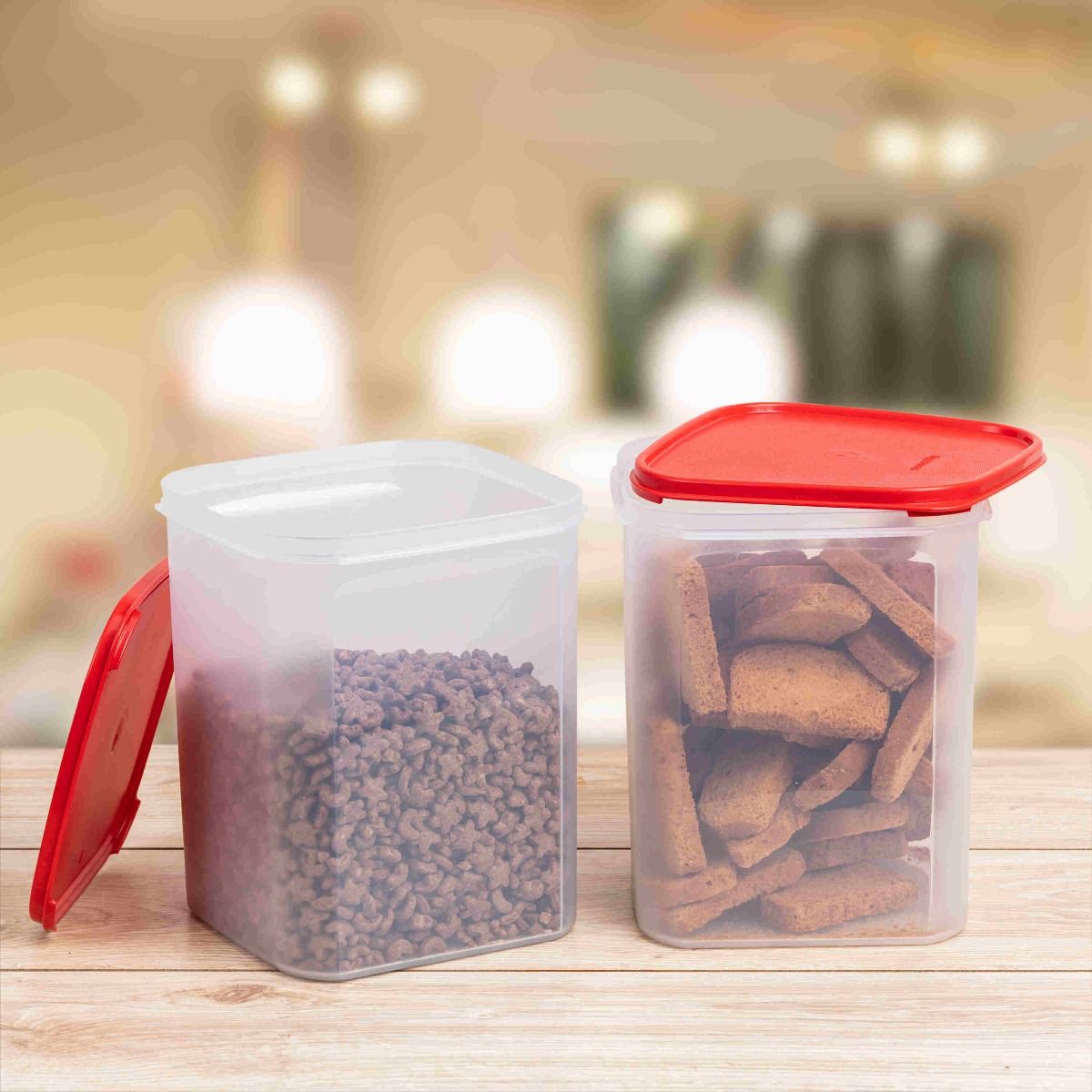 Tupperware MM Square 2 2.6 ltr Set Of 2 Dry Storage Container 