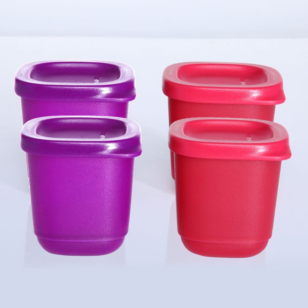 Tupperware Small Square Snack Containers Cubix 110ml 6pc