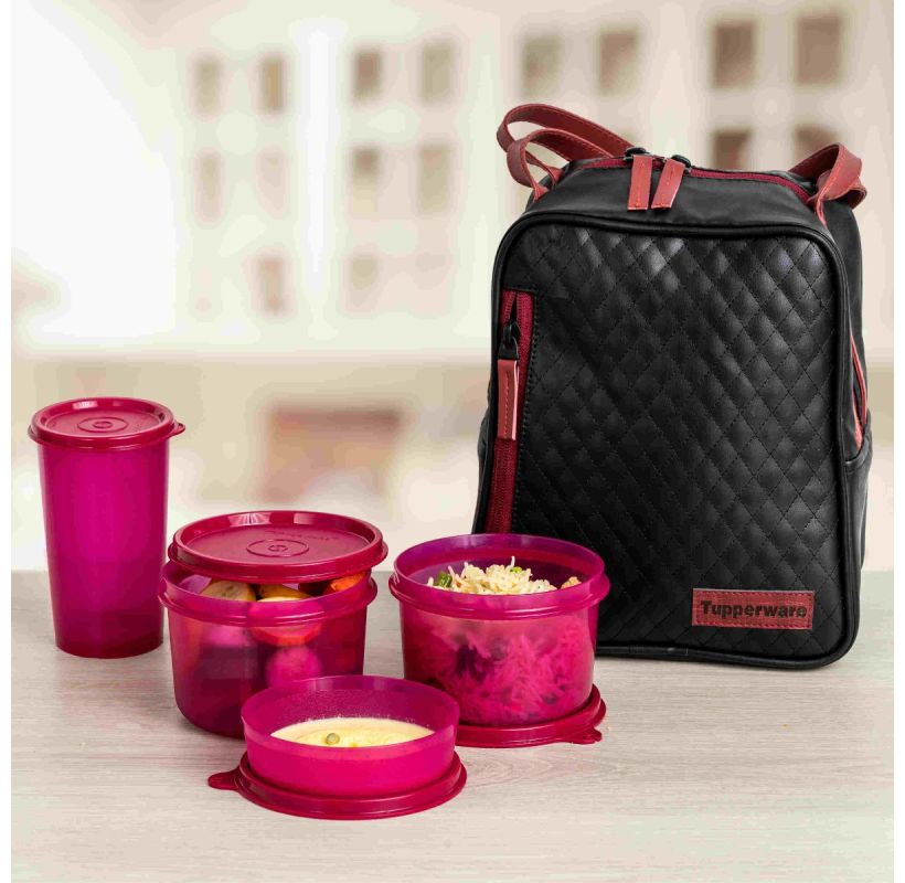 TUPPERWARE Insulated Lunch Bag Pink Camouflage Sandwich Keeper Snack Cup So  Cute | eBay